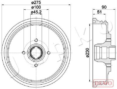  560908C JAPKO Тормозной барабан