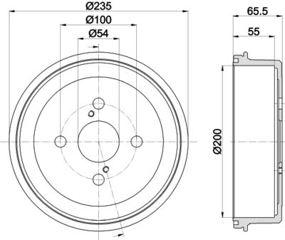  8DT355302161 HELLA Тормозной барабан