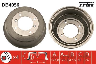  DB4056 TRW Тормозной барабан