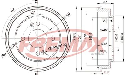  BD5841 FREMAX Тормозной барабан