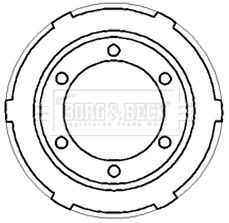  BBR7187 BORG & BECK Тормозной барабан