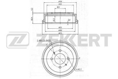  BS5566 ZEKKERT Тормозной барабан