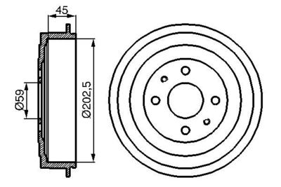  0986477109 BOSCH Тормозной барабан