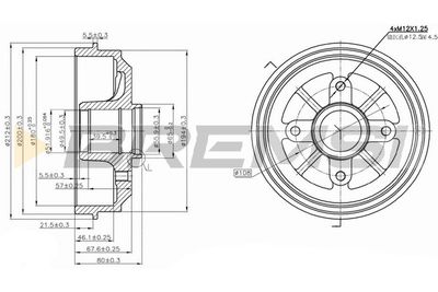  CR5153 BREMSI Тормозной барабан