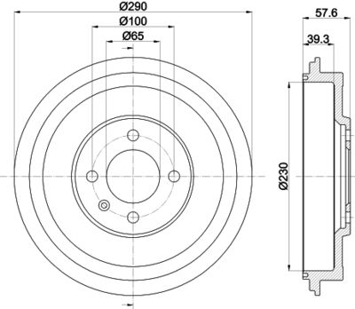  MBD287 MINTEX Тормозной барабан