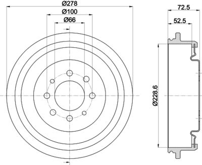  MBD043 MINTEX Тормозной барабан