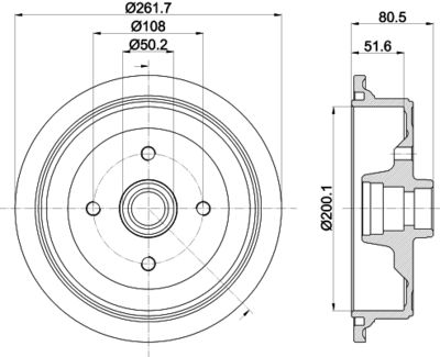  MBD298 MINTEX Тормозной барабан