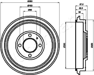  TA0907 JAPANPARTS Тормозной барабан