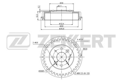  BS5129 ZEKKERT Тормозной барабан