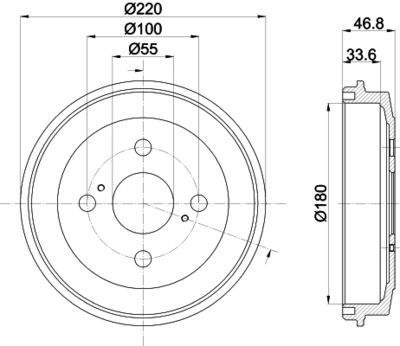  MBD344 MINTEX Тормозной барабан