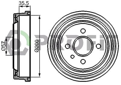  50200069 PROFIT Тормозной барабан
