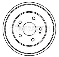  BBR7150 BORG & BECK Тормозной барабан