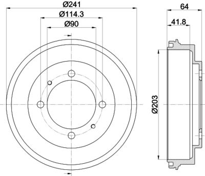  MBD273 MINTEX Тормозной барабан