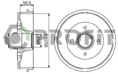  50200072 PROFIT Тормозной барабан