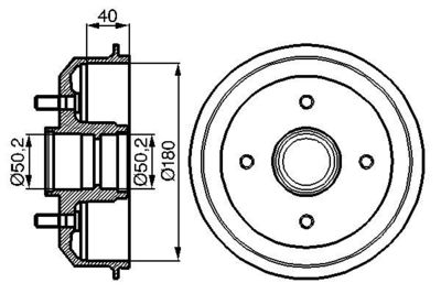  0986477099 BOSCH Тормозной барабан