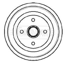  BBR7046 BORG & BECK Тормозной барабан