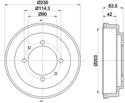  MBD272 MINTEX Тормозной барабан