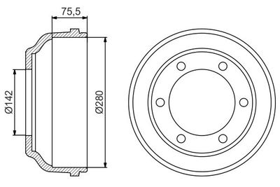  0986477195 BOSCH Тормозной барабан