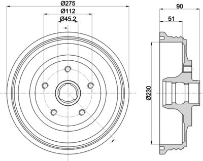  MBD297 MINTEX Тормозной барабан