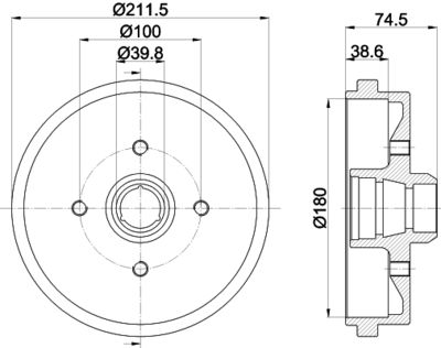  MBD014 MINTEX Тормозной барабан