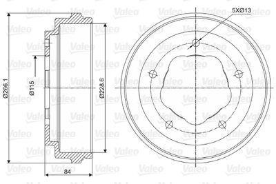  237038 VALEO Тормозной барабан