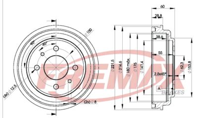  BD1103 FREMAX Тормозной барабан