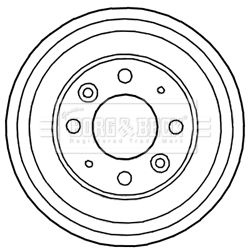  BBR7156 BORG & BECK Тормозной барабан