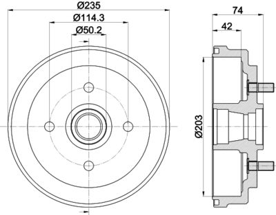  MBD382 MINTEX Тормозной барабан