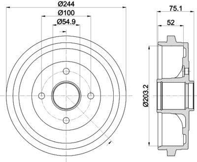  MBD386 MINTEX Тормозной барабан