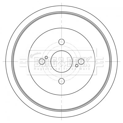  BBR7262 BORG & BECK Тормозной барабан