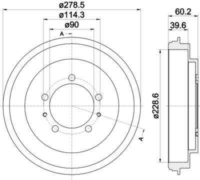  MBD352 MINTEX Тормозной барабан