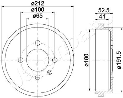  TA0912 JAPANPARTS Тормозной барабан