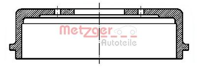  BT237 METZGER Тормозной барабан